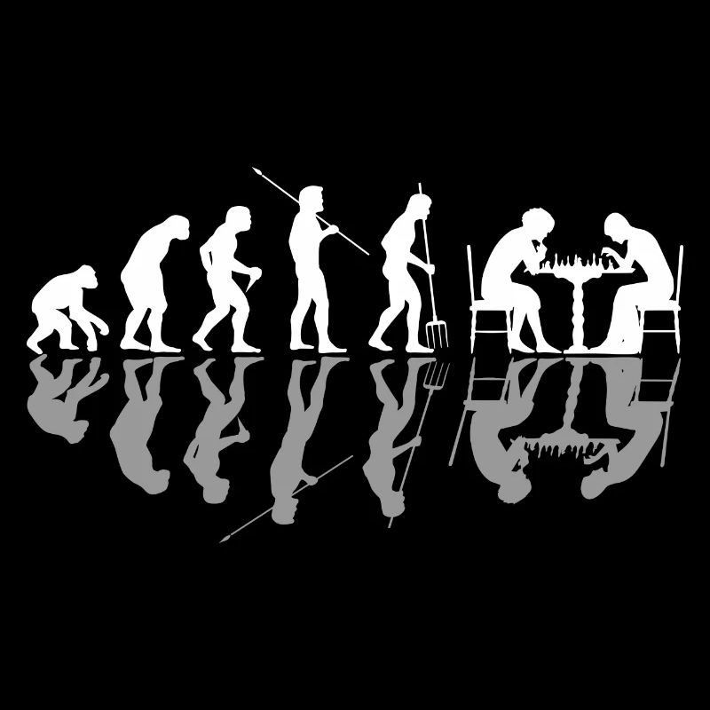 Schach Evolution Schachbrett Schachspieler