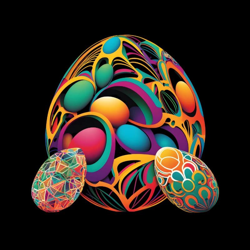 Eine abstrakte Interpretation von tollen Easter Eggs