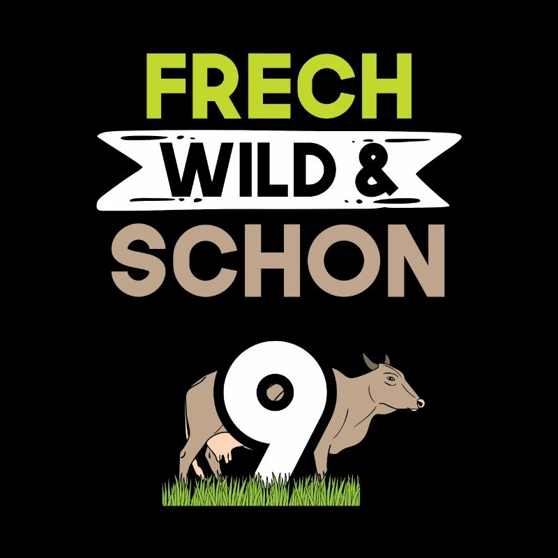 9 Jahre Geburtstag Junge Mädchen Kuh
