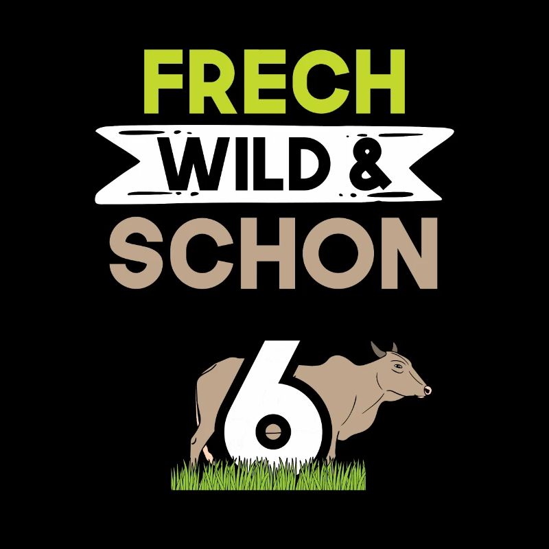 6 Jahre Geburtstag Junge Mädchen Kuh