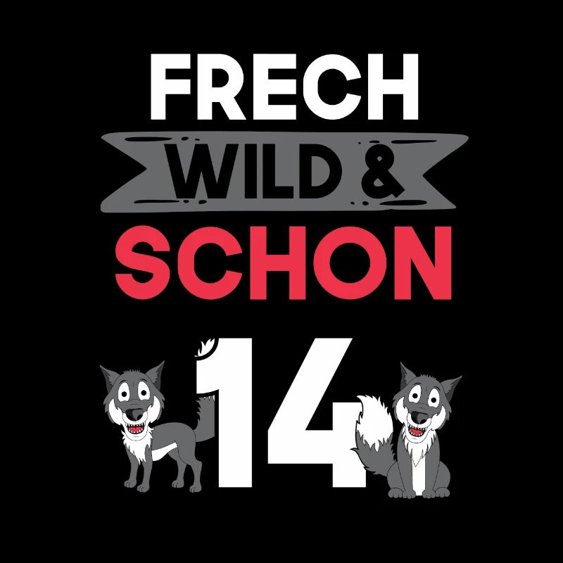 14 Jahre Geburtstag Junge Mädchen Wolf