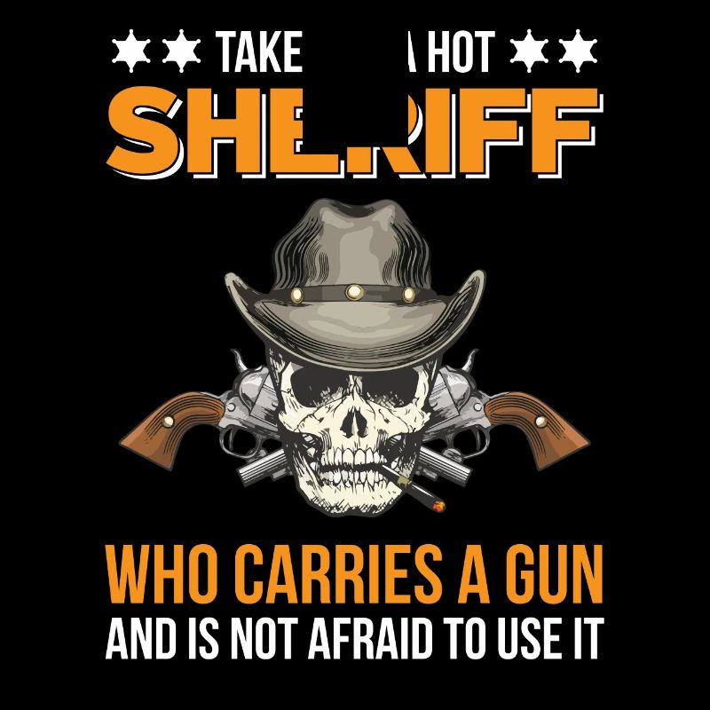 Sheriff mit Revolver Abzeichen Sheriffstern