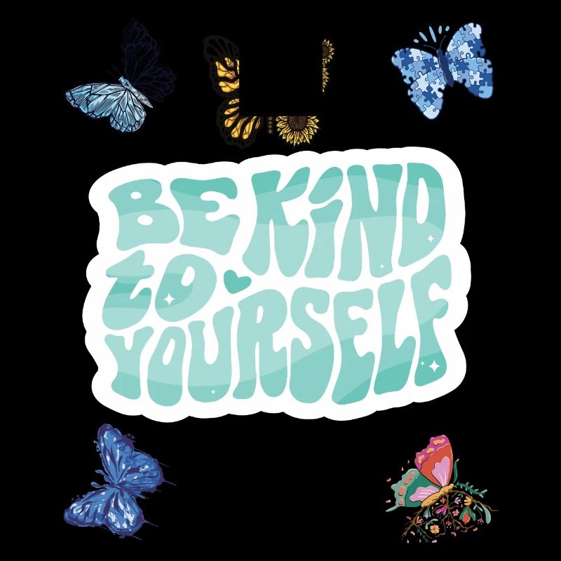 Be Kind Motivational Butterfly Saying with Butterf