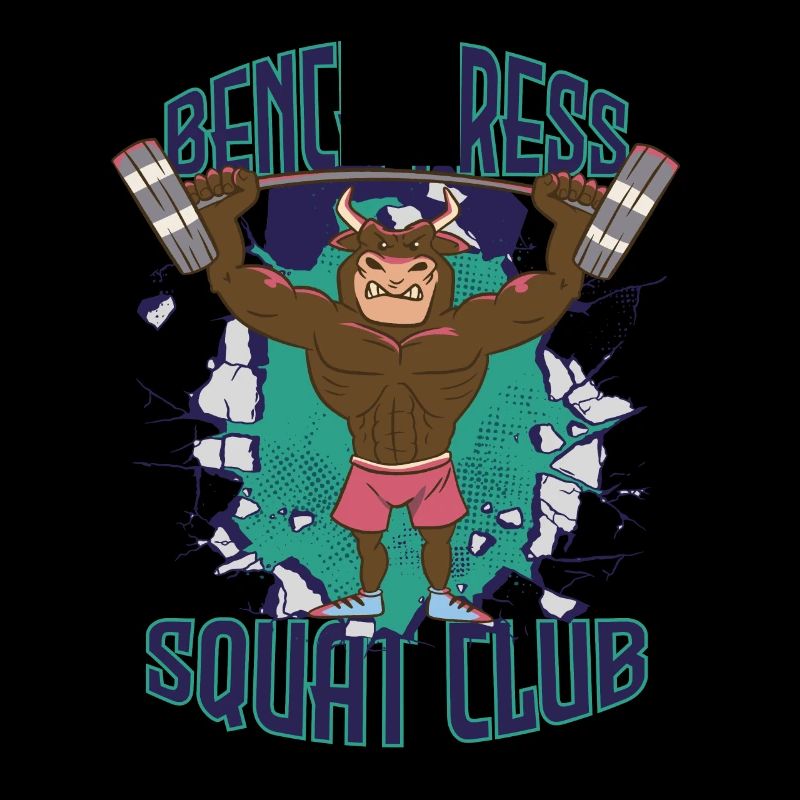 Bench Press Squad Club Bull Workout Strength Training