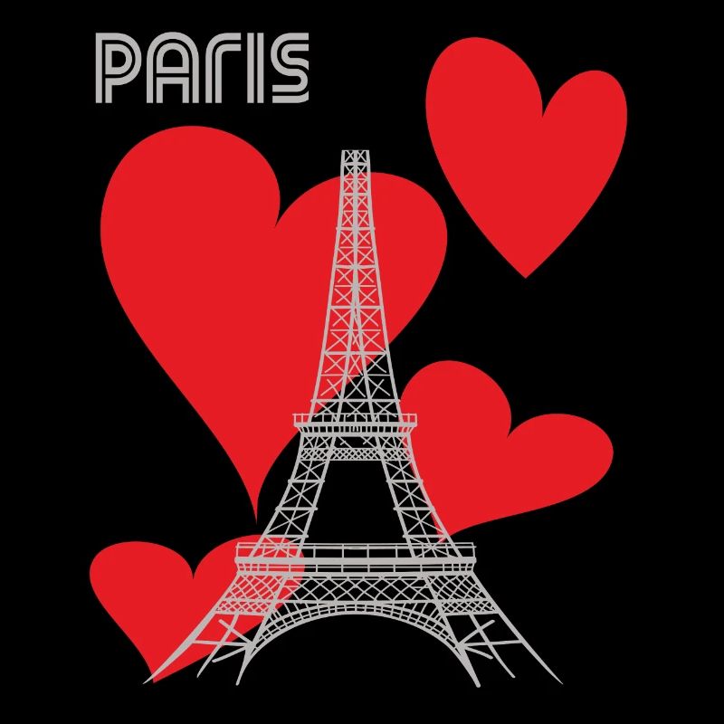 Paris verliebter Eiffelturm mit Herz-Frankreich-An