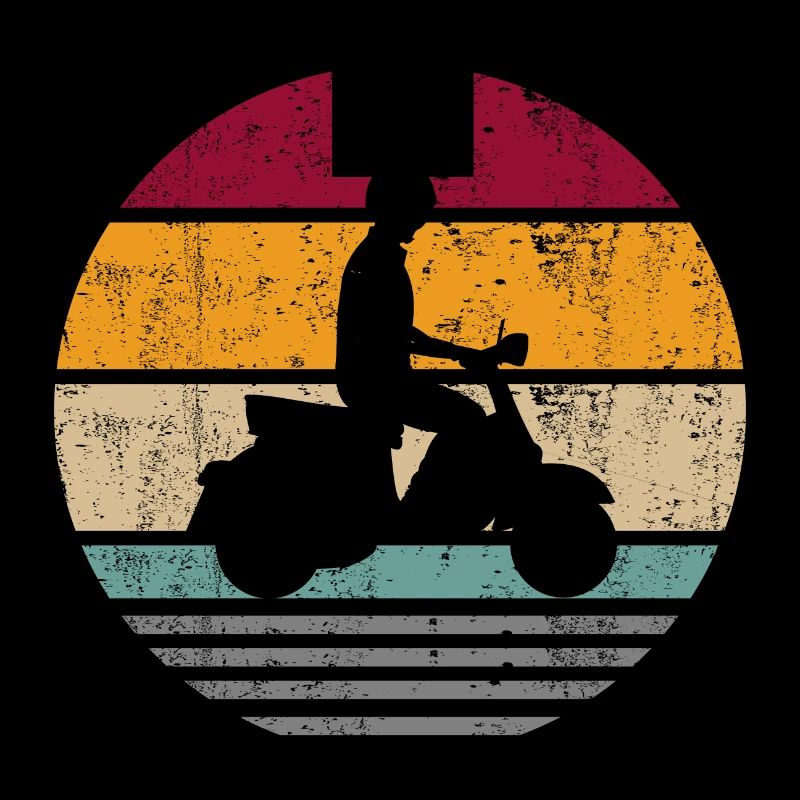 Motorroller Elektroroller Rollerfahrer Retro