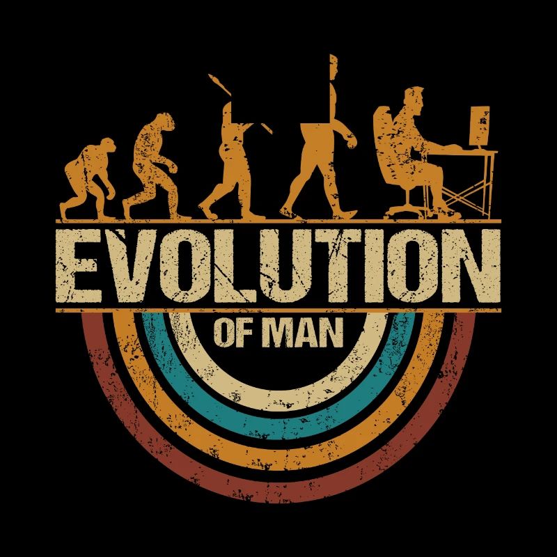 Programmierer Computerfreak Evolution Retro