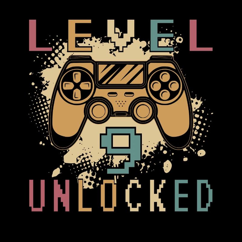 9. Geburtstag Gaming Zocken Controller Geschenk