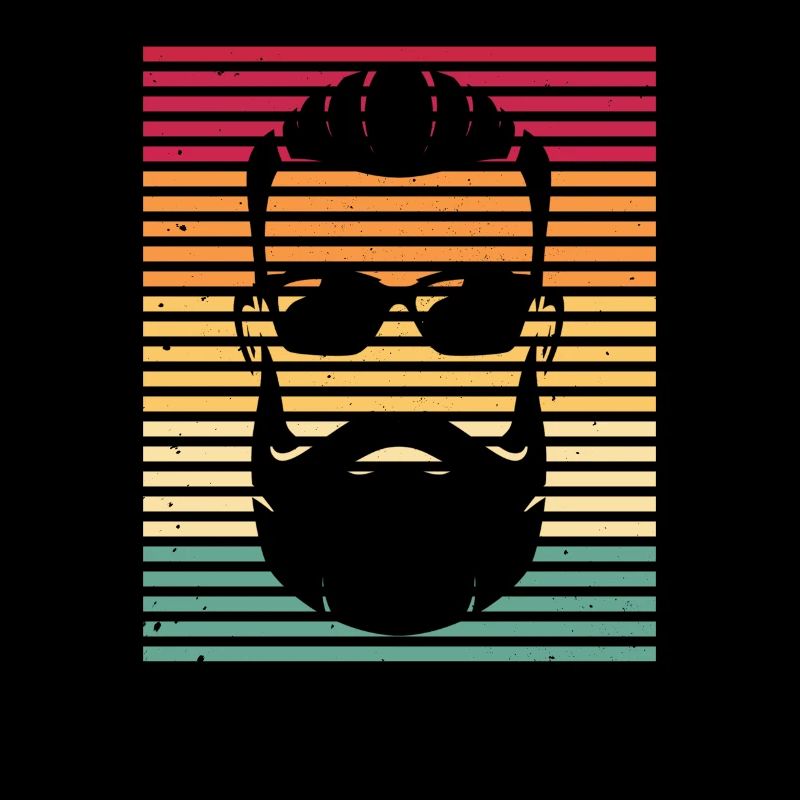 Retro Vollbart Bart Bartträger Hipster Mann