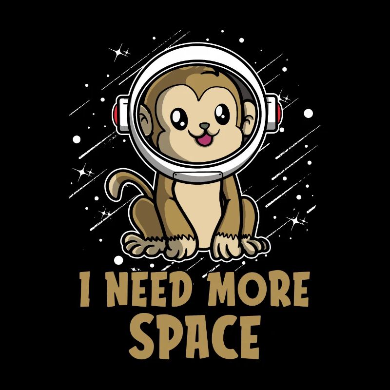 Astronaute singe J’ai besoin de plus d’espace