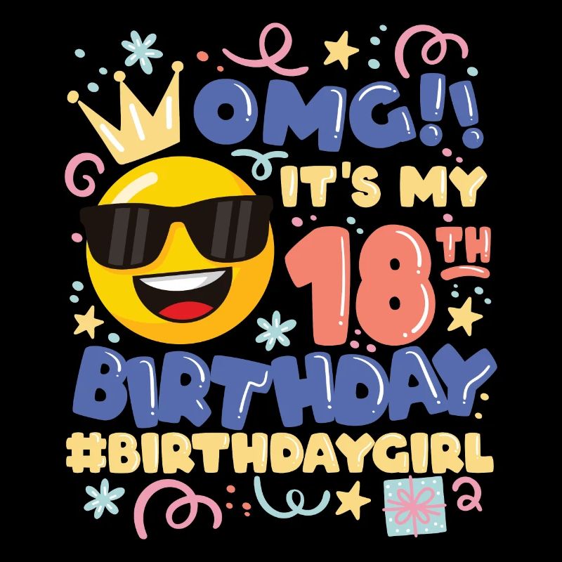Omg! c’est mon émoticône de fille de 18e anniversaire