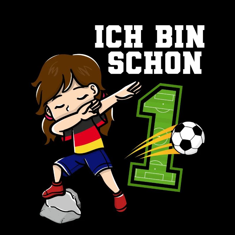Fußball Mädchen Ich bin schon 1 Geburtstag
