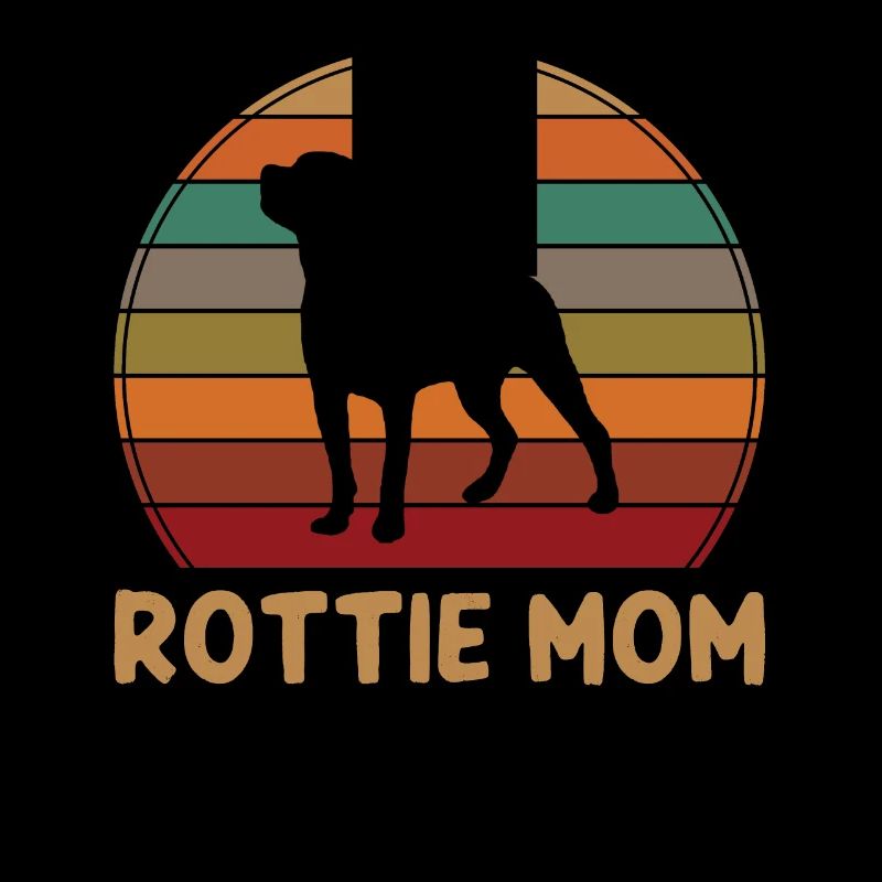 Retro Rottweiler Mama Geschenk Rott Hund Mutter Haustier