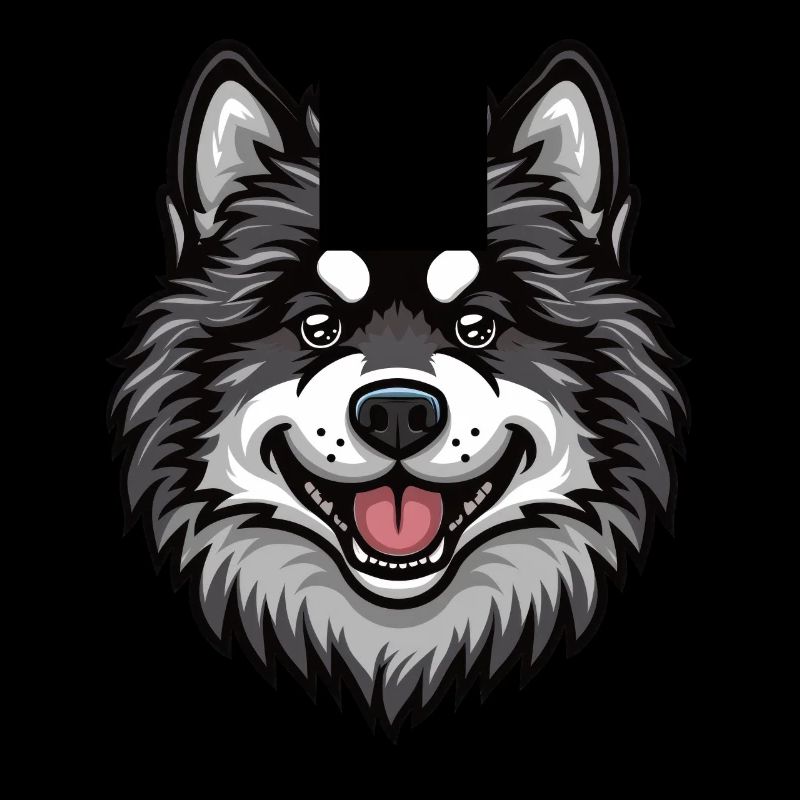 Wolfspitz Keeshond | Cartoon Artwork