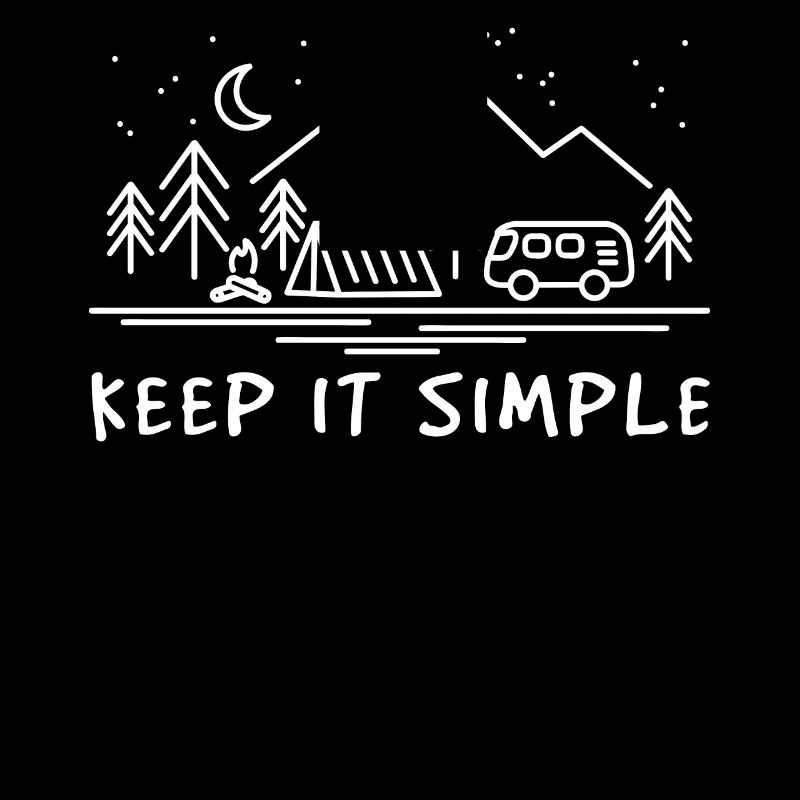 Camper Keep Simple Camping Feu de Joie