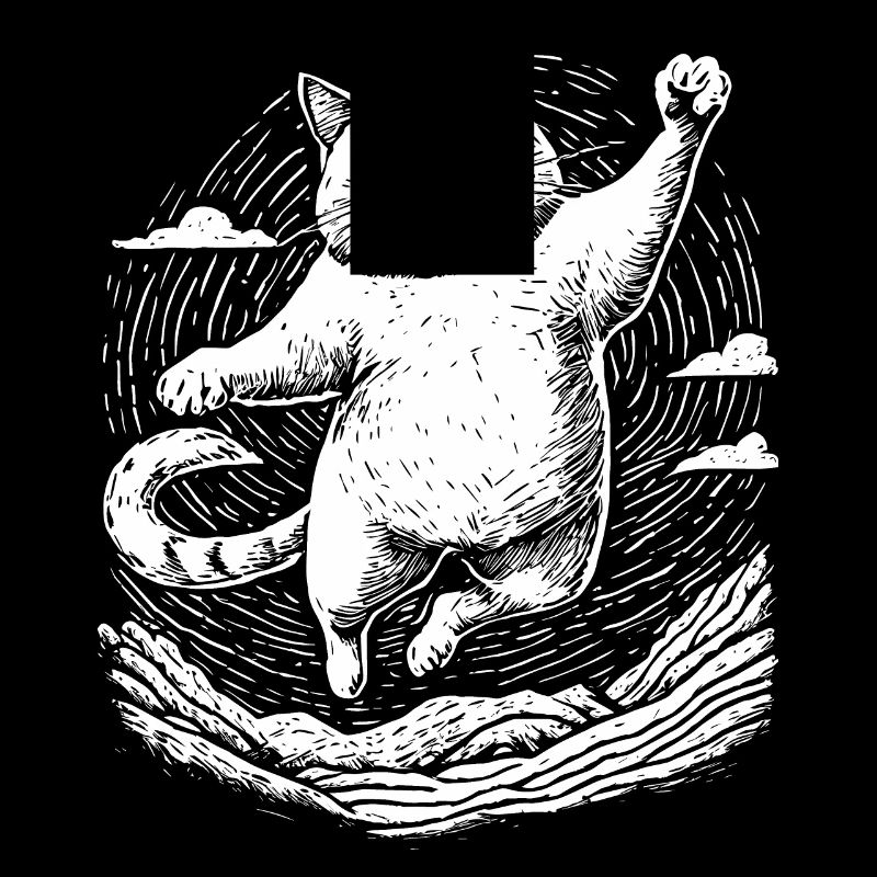 Cat practicing karate