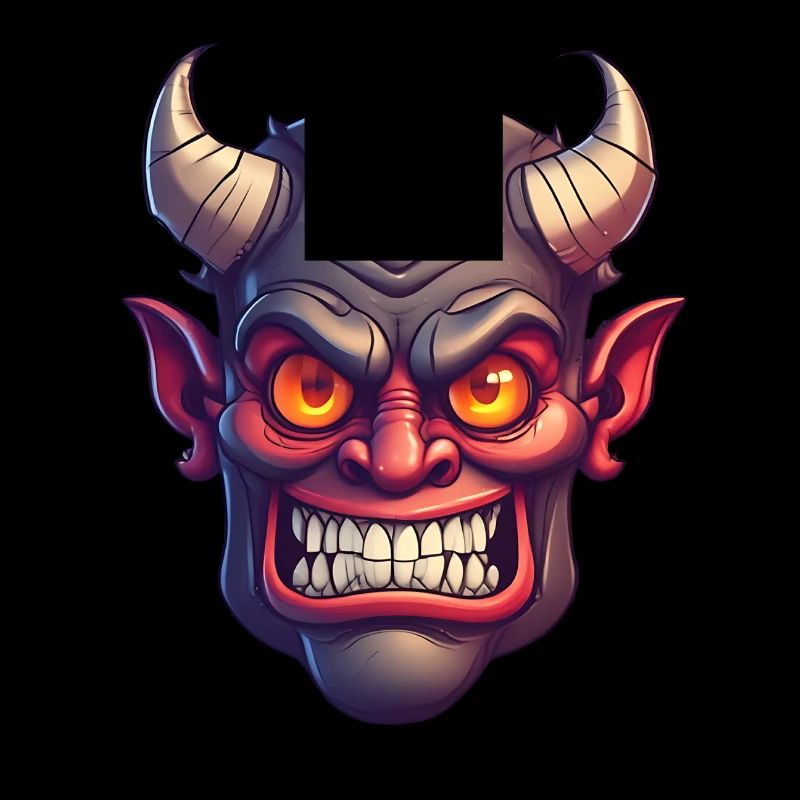 Halloween Demon Devil Head