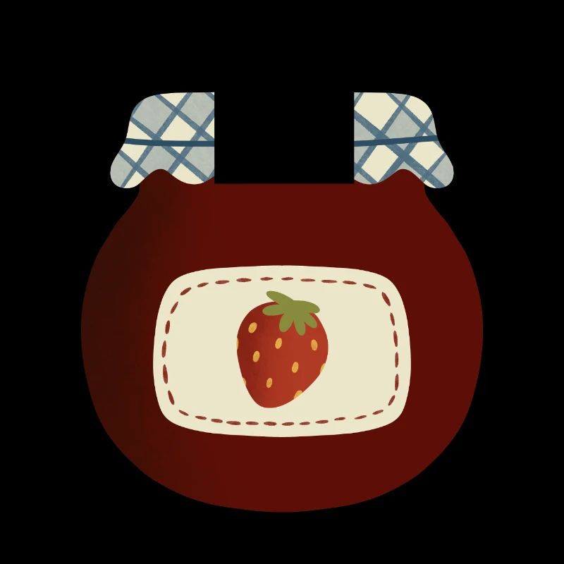 Erdbeer-Marmeladenglas
