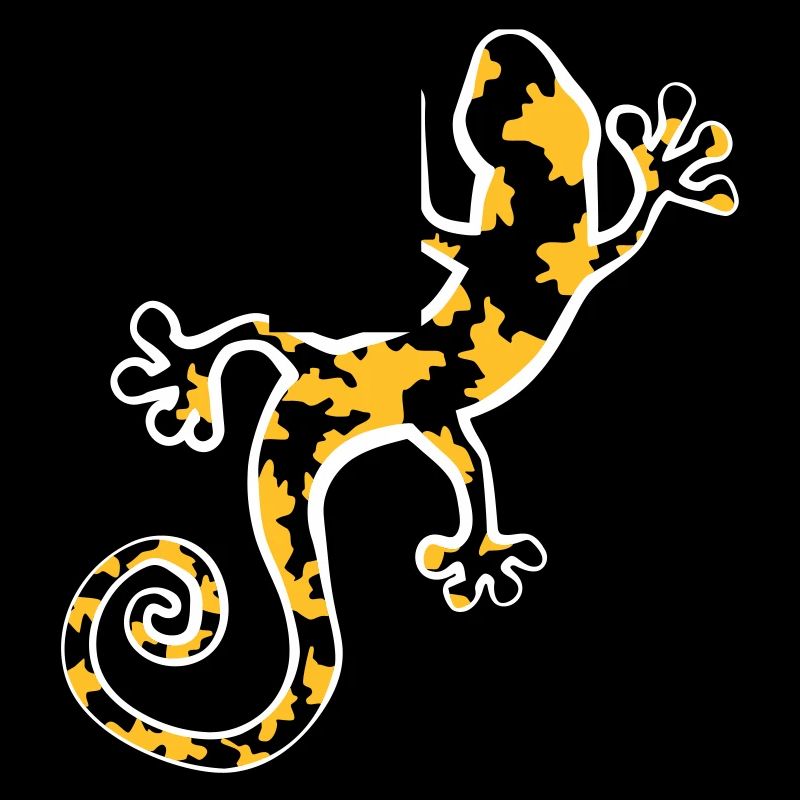 Gecko léopard tacheté jaune et noir
