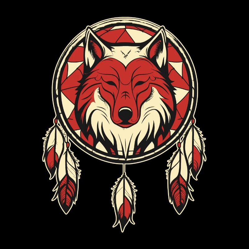 Wolf Traumfänger Wolf Und Ein Traumfänger