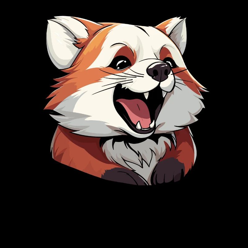 Roter Panda Lächelnd