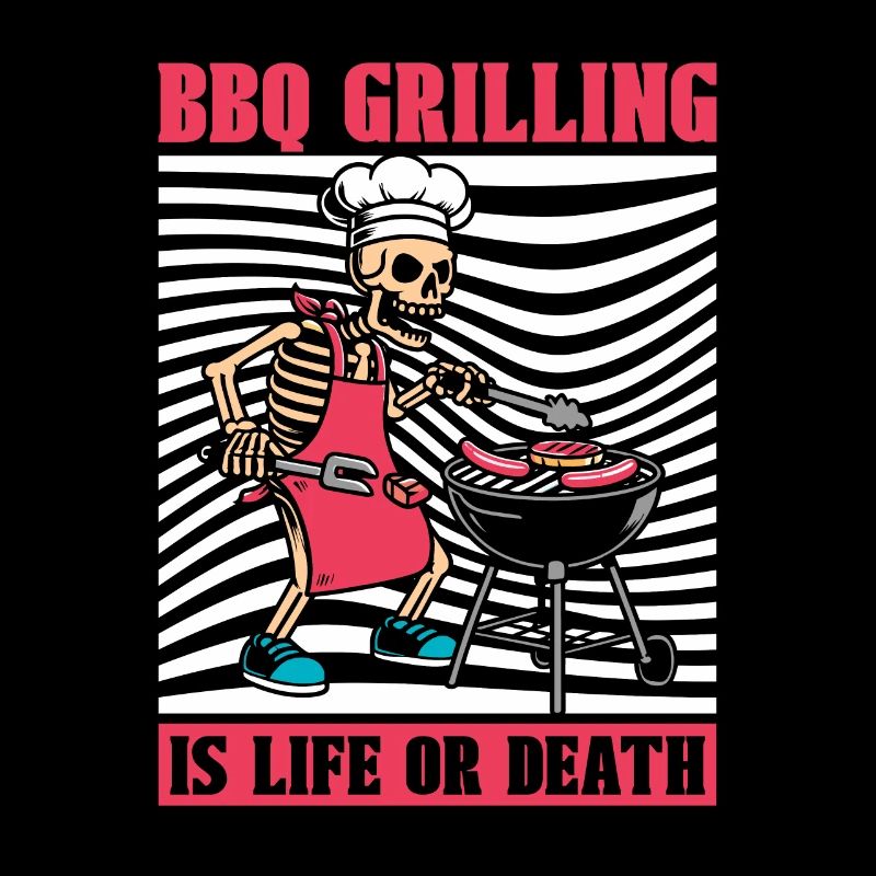 Bbq Grilling Skeleton