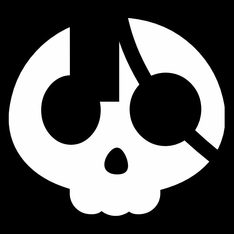 Crâne avec un cache-œil