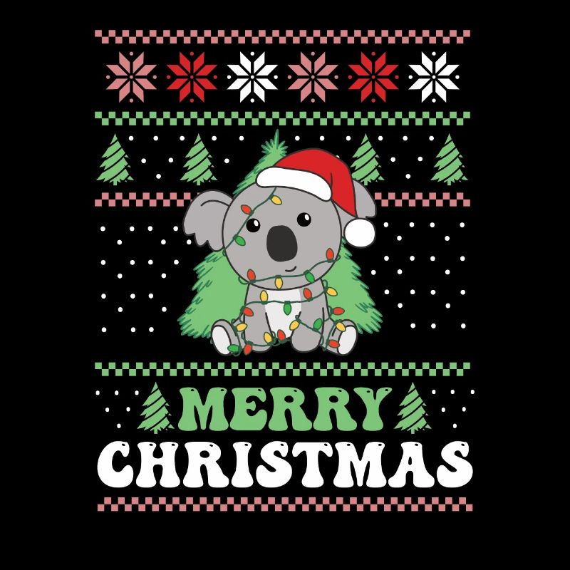 Joyeux Noël rétro moche Noël Koala