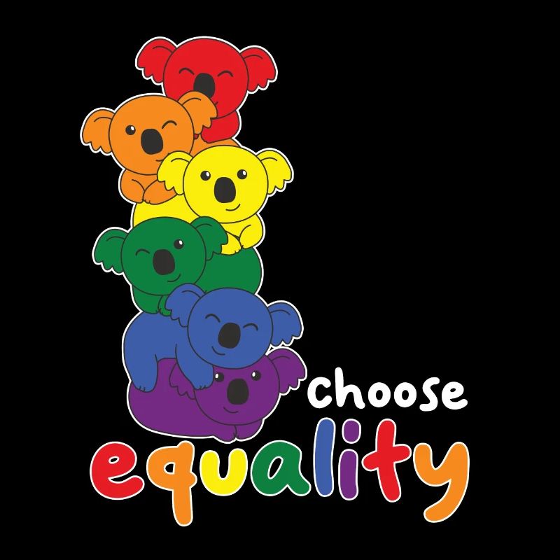 Rainbow Flag Pride LGBTQ Mignon Koala Stack