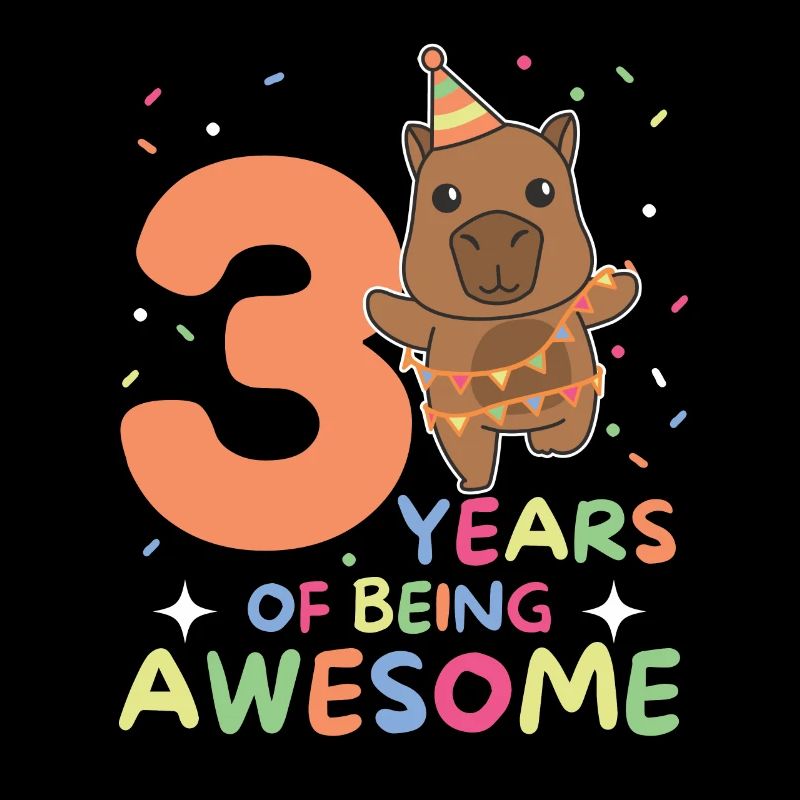 Capybara for 3rd birthday children three years old
