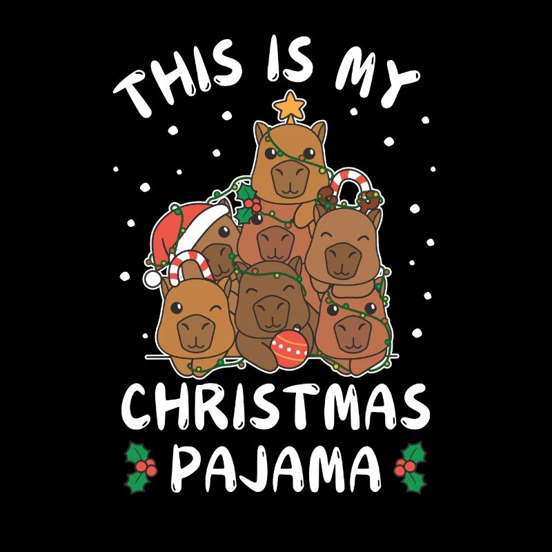 Pyjama de Noël Capybara de Noël