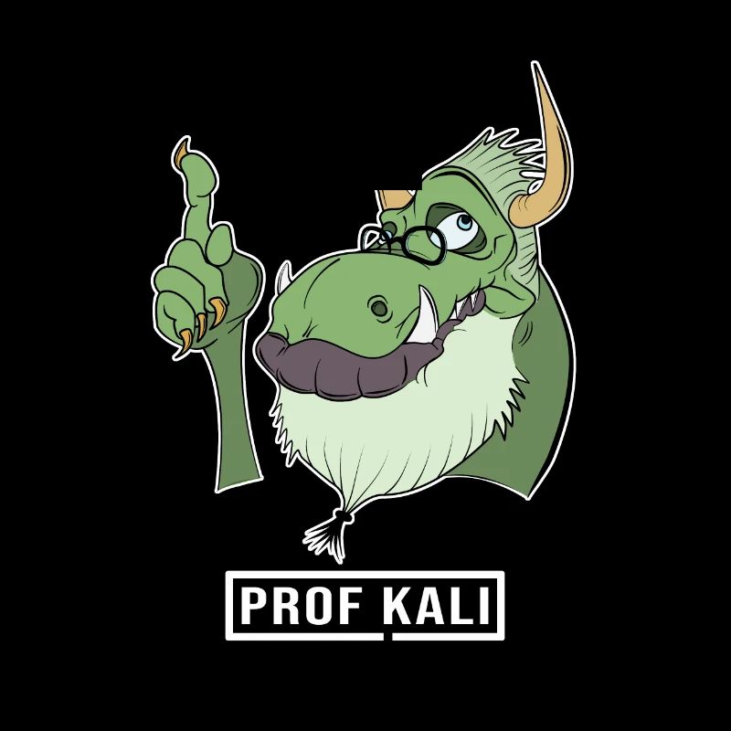 Kali Linux Computer Administrator Tux Drachen Kopf