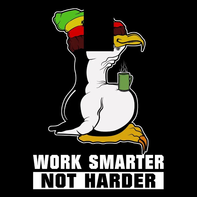 Linux Pinguin Kaffeepause Rasta Informatik PC Nerd