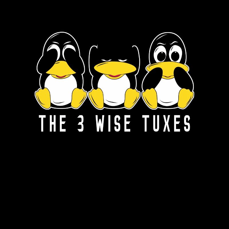 3 Linux Pinguine höre sehen sprechen Informatiker