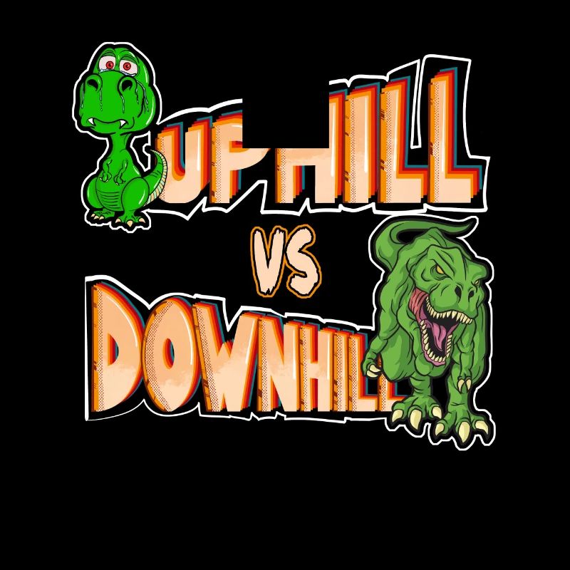 Dino weint beim Uphill und wird beim Downhill zum