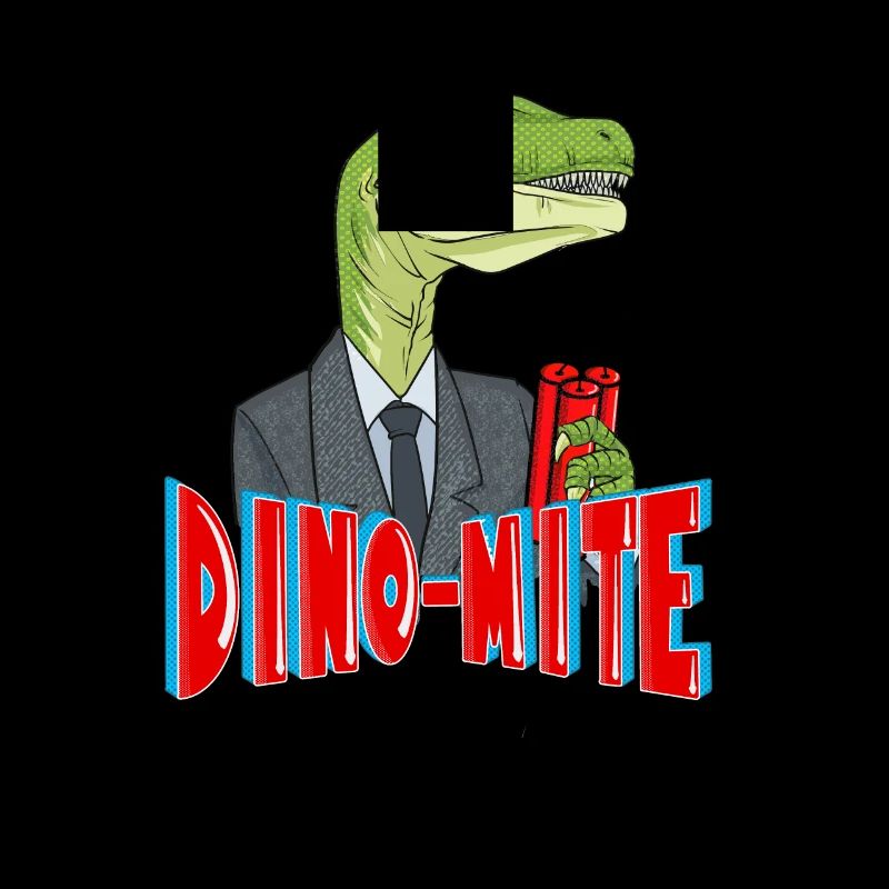 Explosiver Dinosaurier Dino-Mite mit Dynamite in