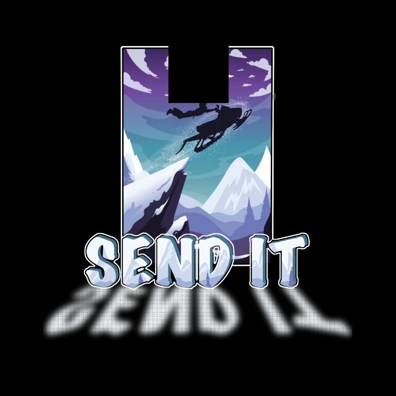 Motor Schlitten Pilot spring über Klippen Send It