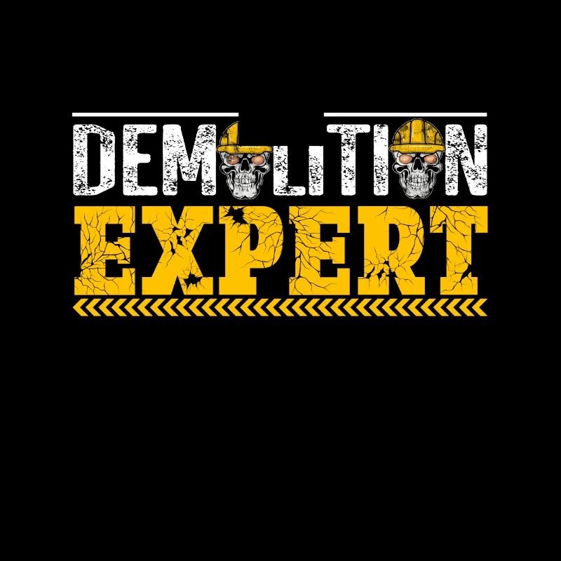 Abruch Experte mit Bauarbeiterhelm auf der