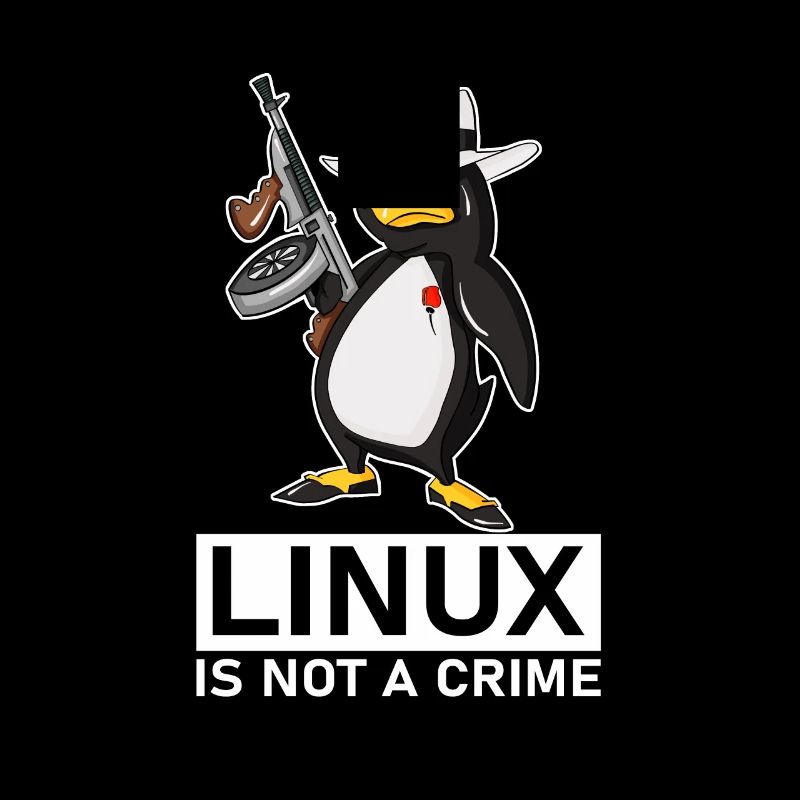 Linux is Not A Crime Linux Tux Penguin