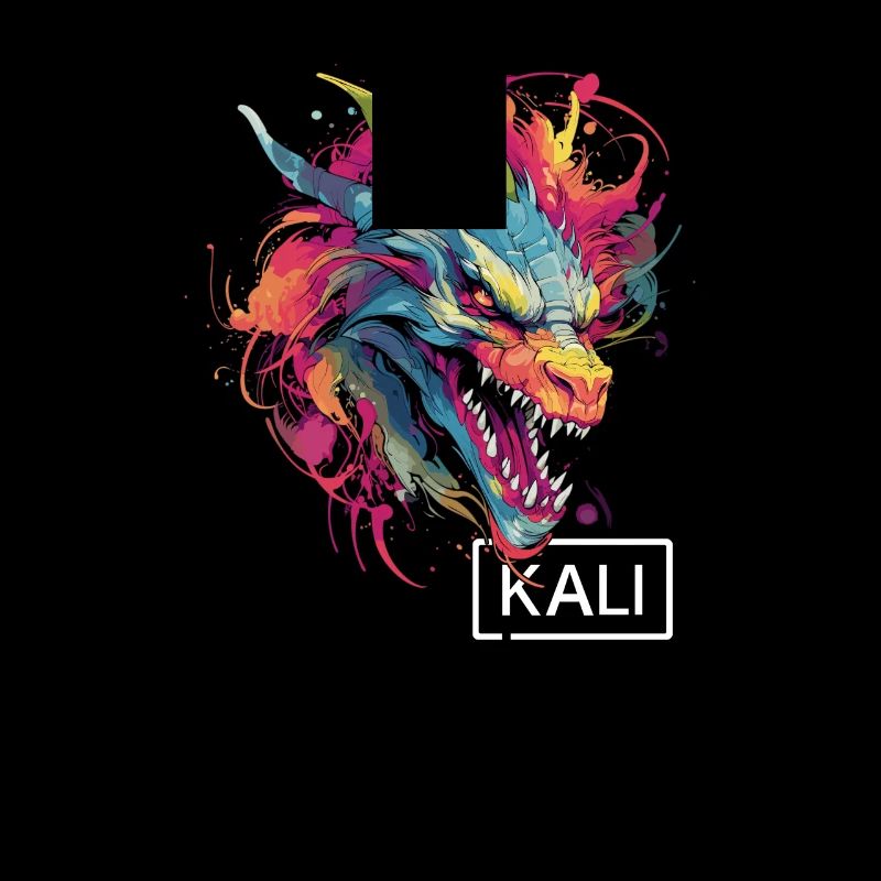 Kali Linux Dragon Design coloré pour DevOps et
