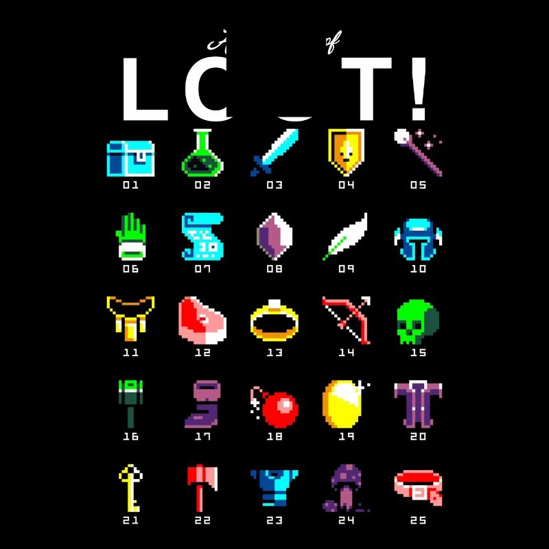 Collection de pixels 8 bits de nerd gamer proie