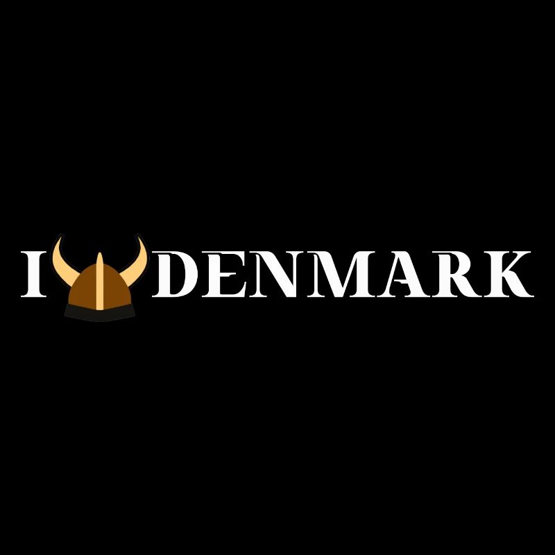 I LOVE DENMARK Wikinger Geschenkidee Wikingerhelm