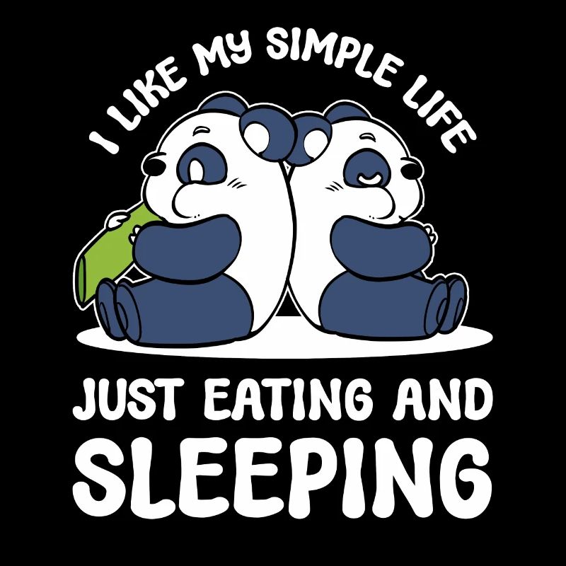 Panda essen und schlafen Panda -Fan