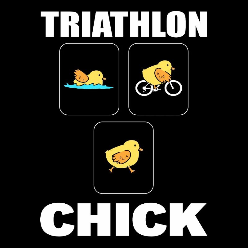 Lustiger Triathlon Triathlet