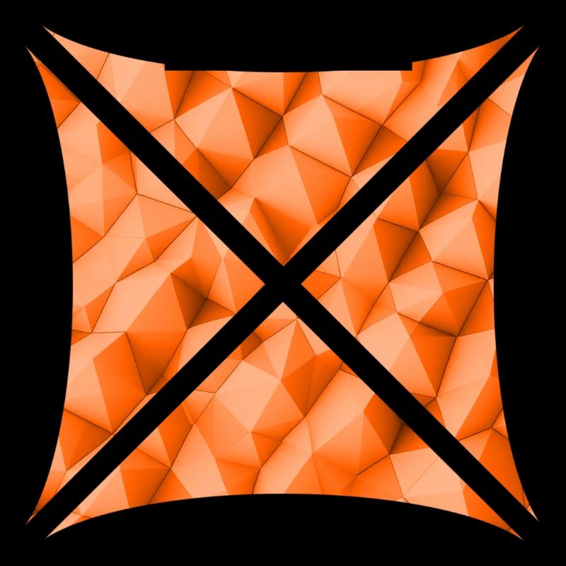 Conception polygonale abstraite orange