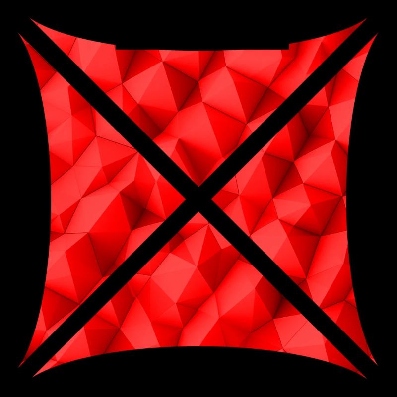 Conception de polygone abstrait rouge