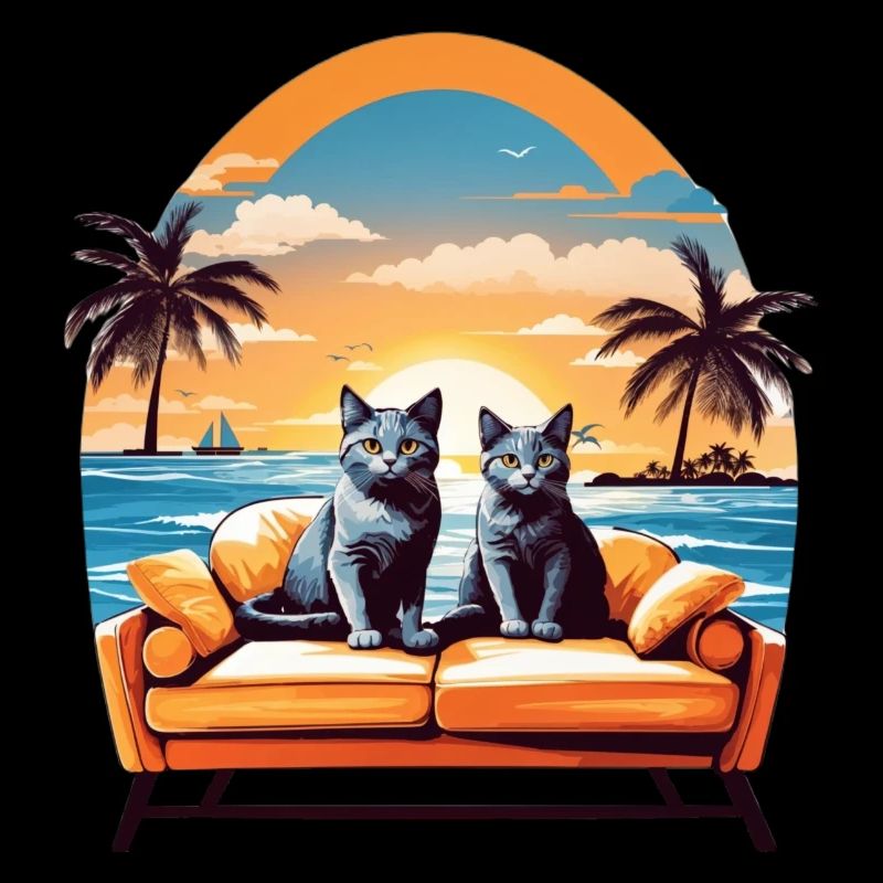 Cats by the sea