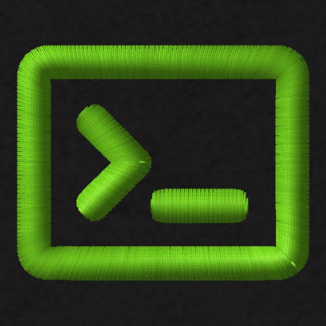 Terminal Prompt embroidered