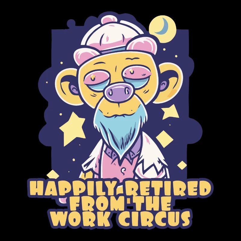Heureux retraité après le travail cirque