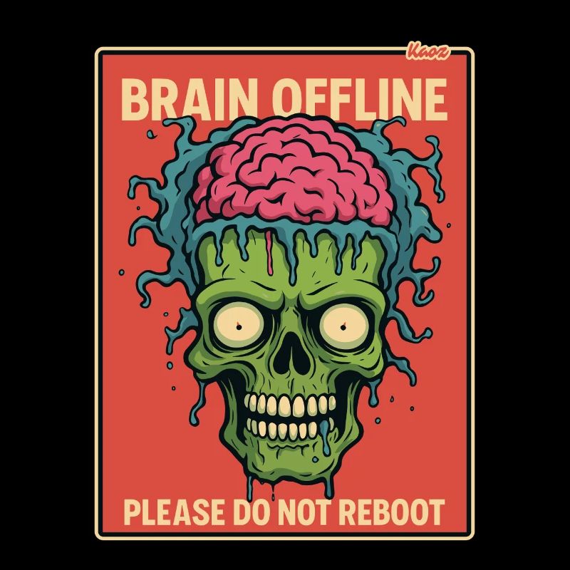 Zombie with an open brain is offline